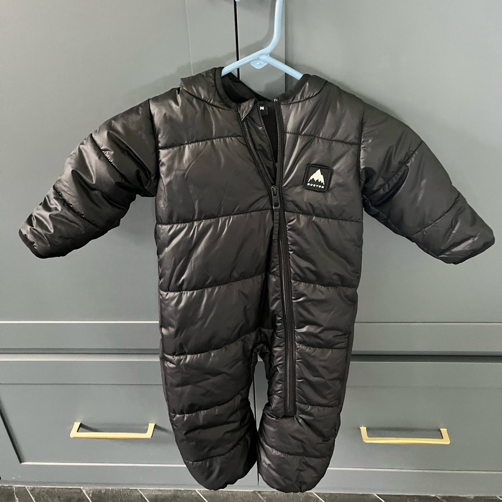 Burton Black Quilted Infant Jacket with Hood